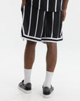 Karl Kani Shorts Striped Mesh Black-White