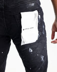 Purple Jeans Resin Knee Slit Black-AL Capone Premium