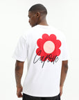 Capone T-Shirt Flower Logo White