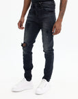Purple Jeans Drop Fit Mid Rise Black