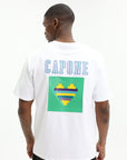 Capone T-Shirt Logo White-Aqua-Lilac