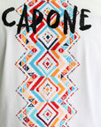 Capone T-Shirt Corner Logo White-Black