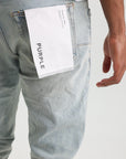 Purple Jeans Skinny Fade Distressed Light Indigo