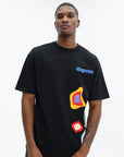 Capone T-Shirt Patches Logo Black-Multi