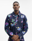 Ice Cream Jacket Running Dog Tile Denim Trucker Indigo