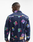 Ice Cream Jacket Running Dog Tile Denim Trucker Indigo