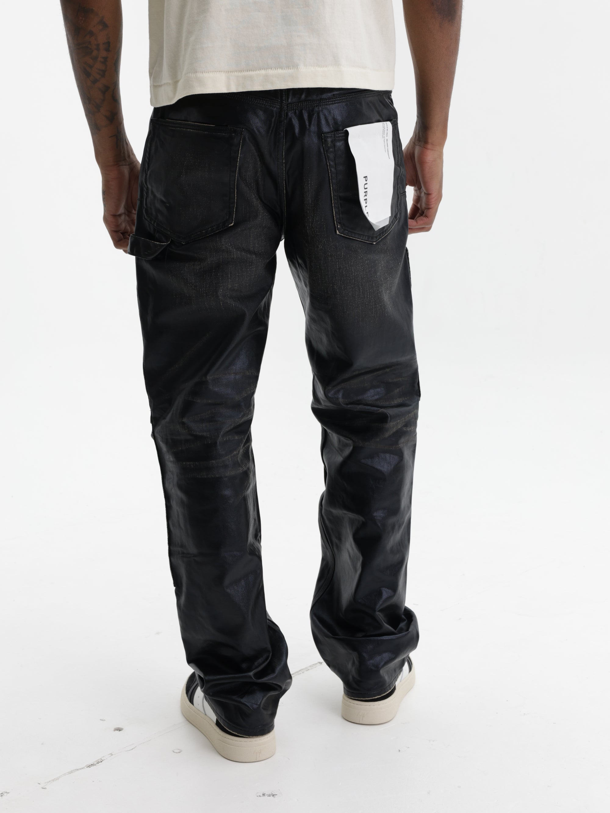 Purple Jeans Open Carpenter Panel Black