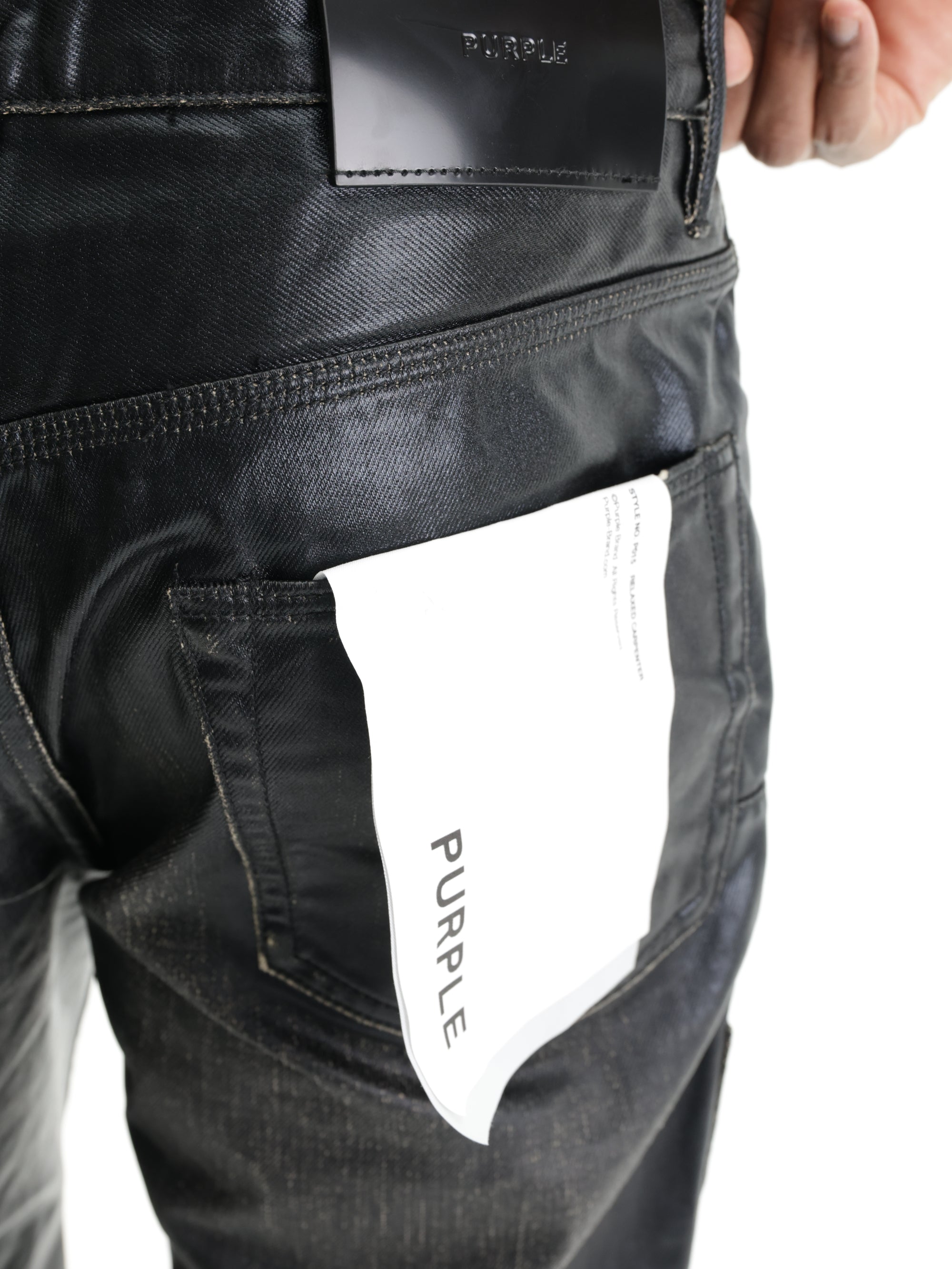 Purple Jeans Open Carpenter Panel Black
