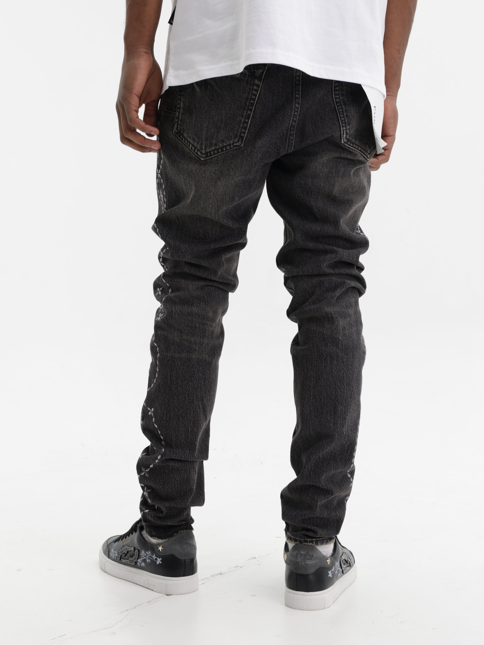 Purple Jeans Skinny Twist Black