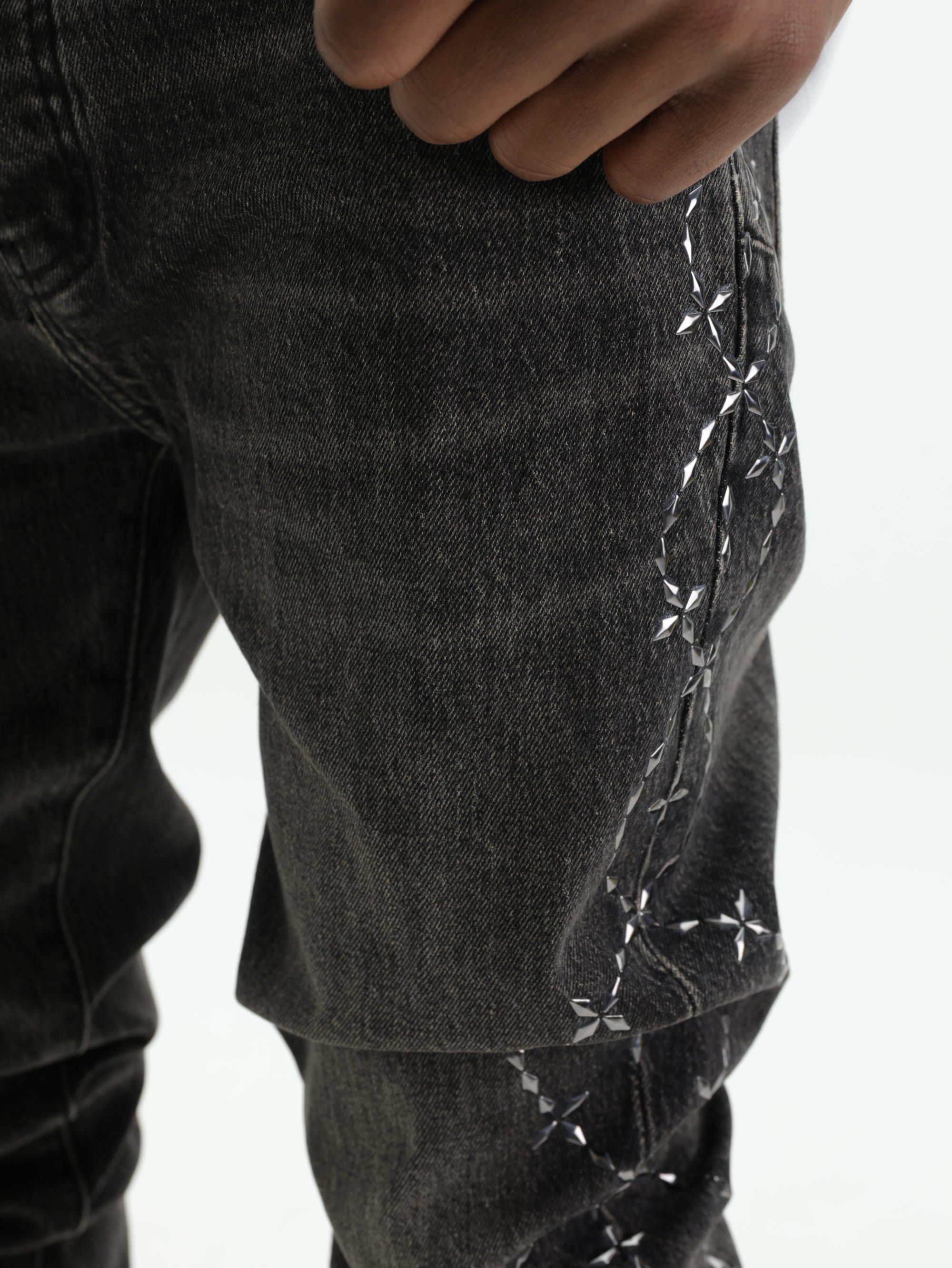 Purple Jeans Skinny Twist Black