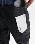 Purple Jeans Coated Flare Black