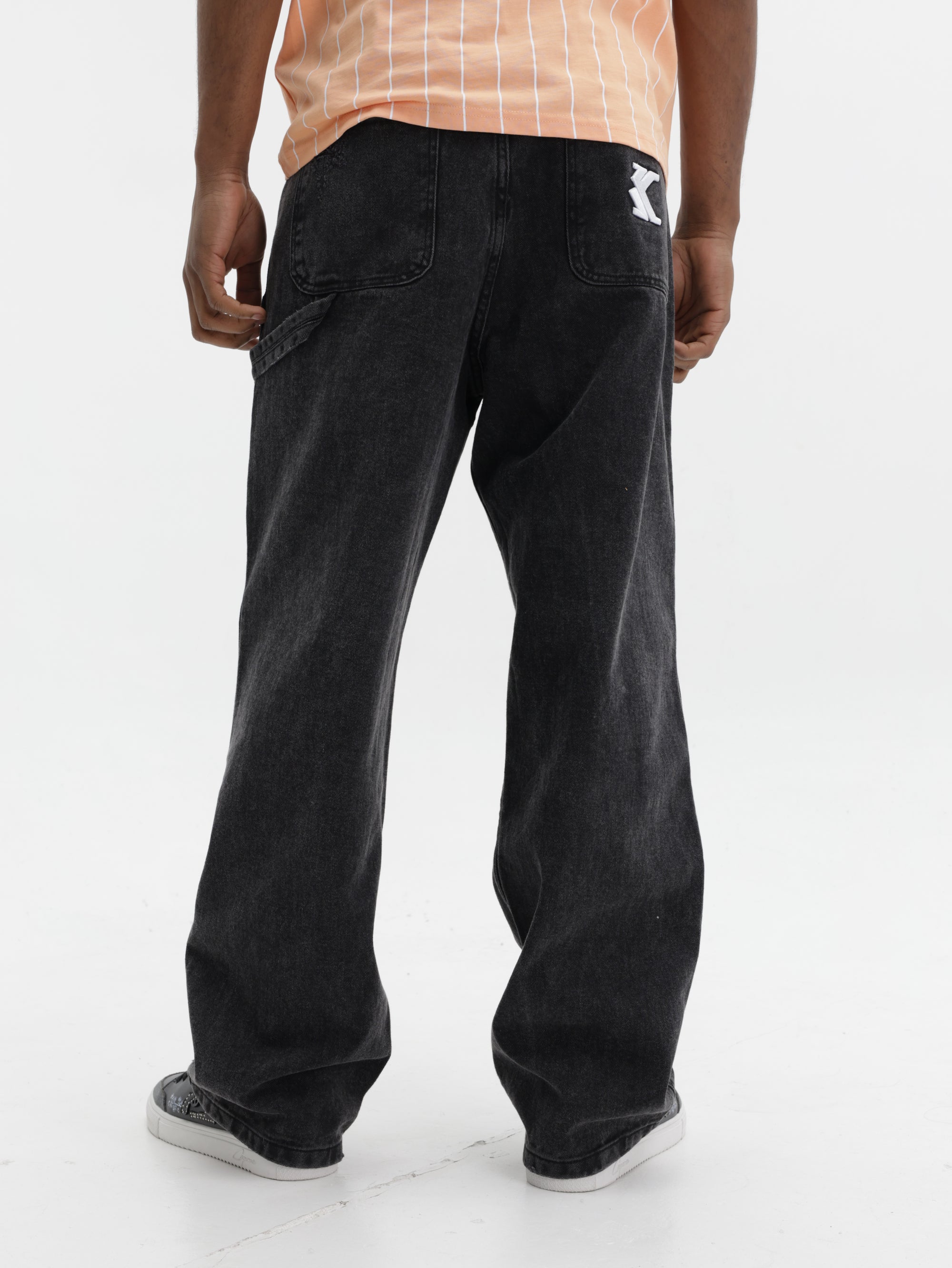 KARL KANI JEANS DISTRESSED CARPENTER BLEACHED BLACK