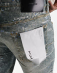Purple Jeans Skinny Printed Indigo