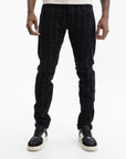 Purple Jeans Skinny Pinstripe Black