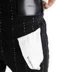 Purple Jeans Skinny Pinstripe Black