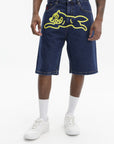 Ice Cream Denim Shorts Running Dog  Indigo