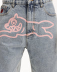 Ice Cream Denim Shorts Running Dog Heavy Wash Blue