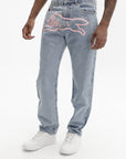 Ice Cream Jeans Running Dog Heavy Wash Blue