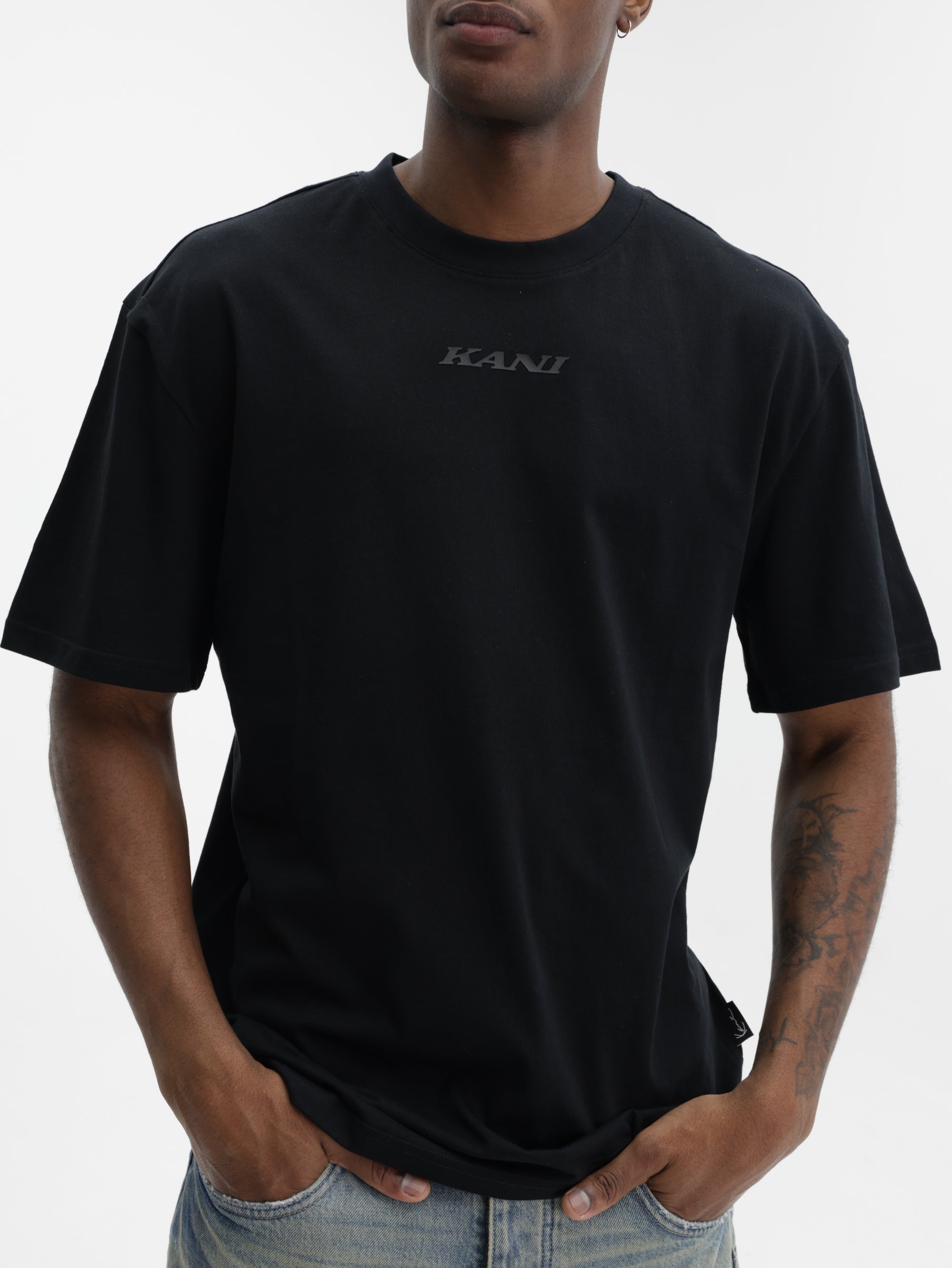 Karl Kani T-Shirt Retro Backprint Light Black-Pink