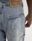 Billionaire Boys Club Jeans Diamonds & Dollars Carpenter Light Wash Blue