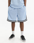 Karl Kani Shorts Mesh Bottom Stripe Mesh Light Blue