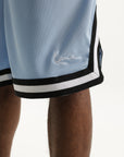Karl Kani Shorts Mesh Bottom Stripe Mesh Light Blue