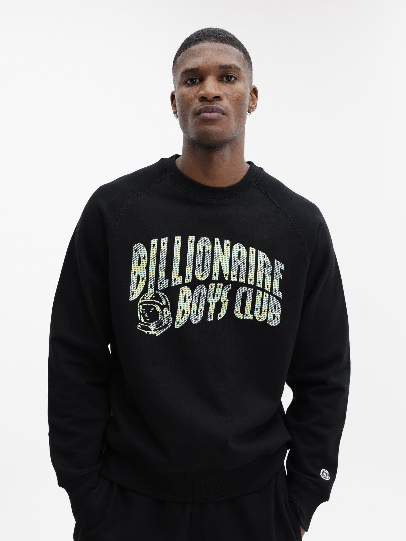 Billionaire Boys Club Sweater Tri-tone Arch Logo Crewneck Black