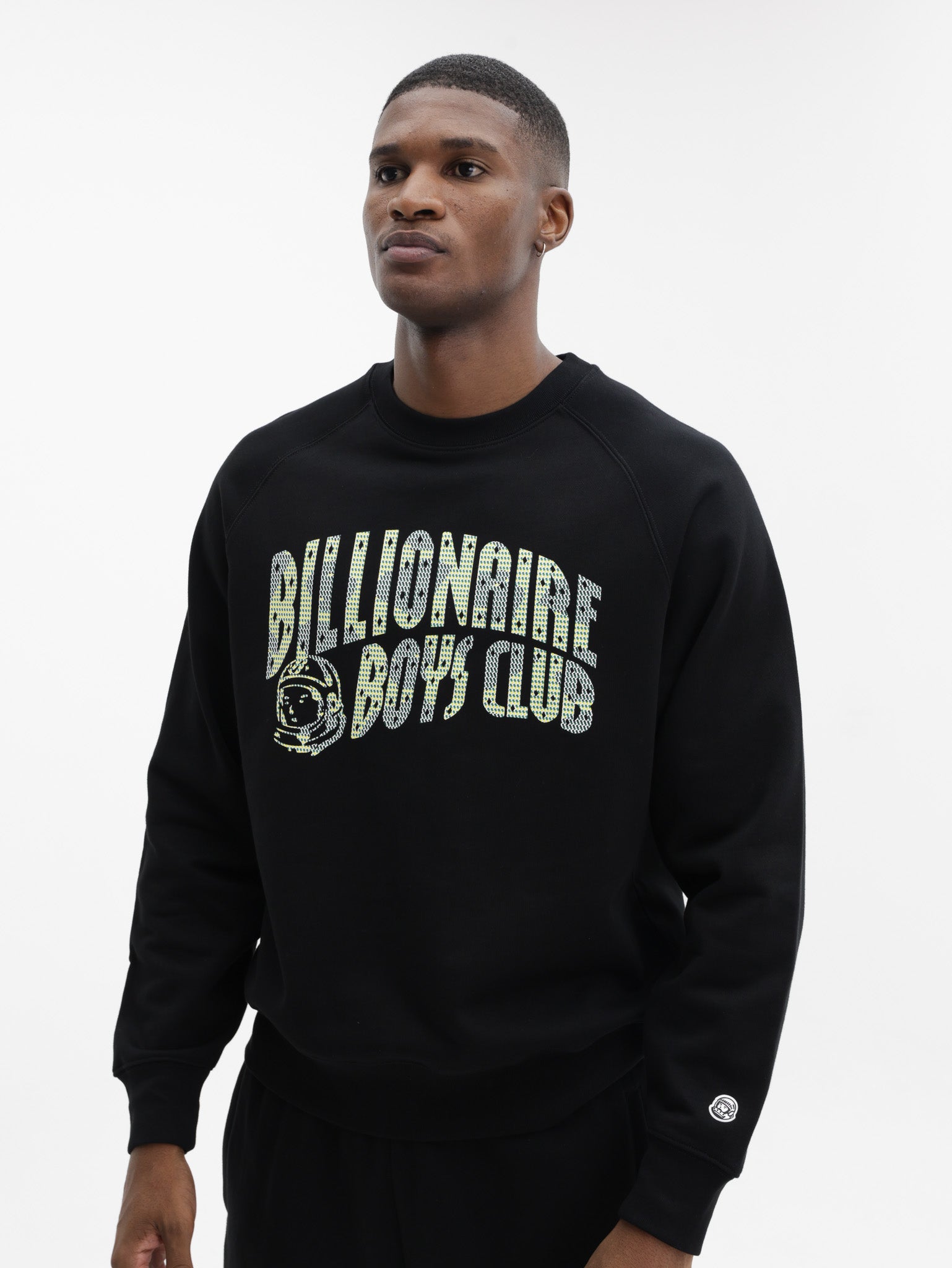 Billionaire Boys Club Sweater Tri-tone Arch Logo Crewneck Black
