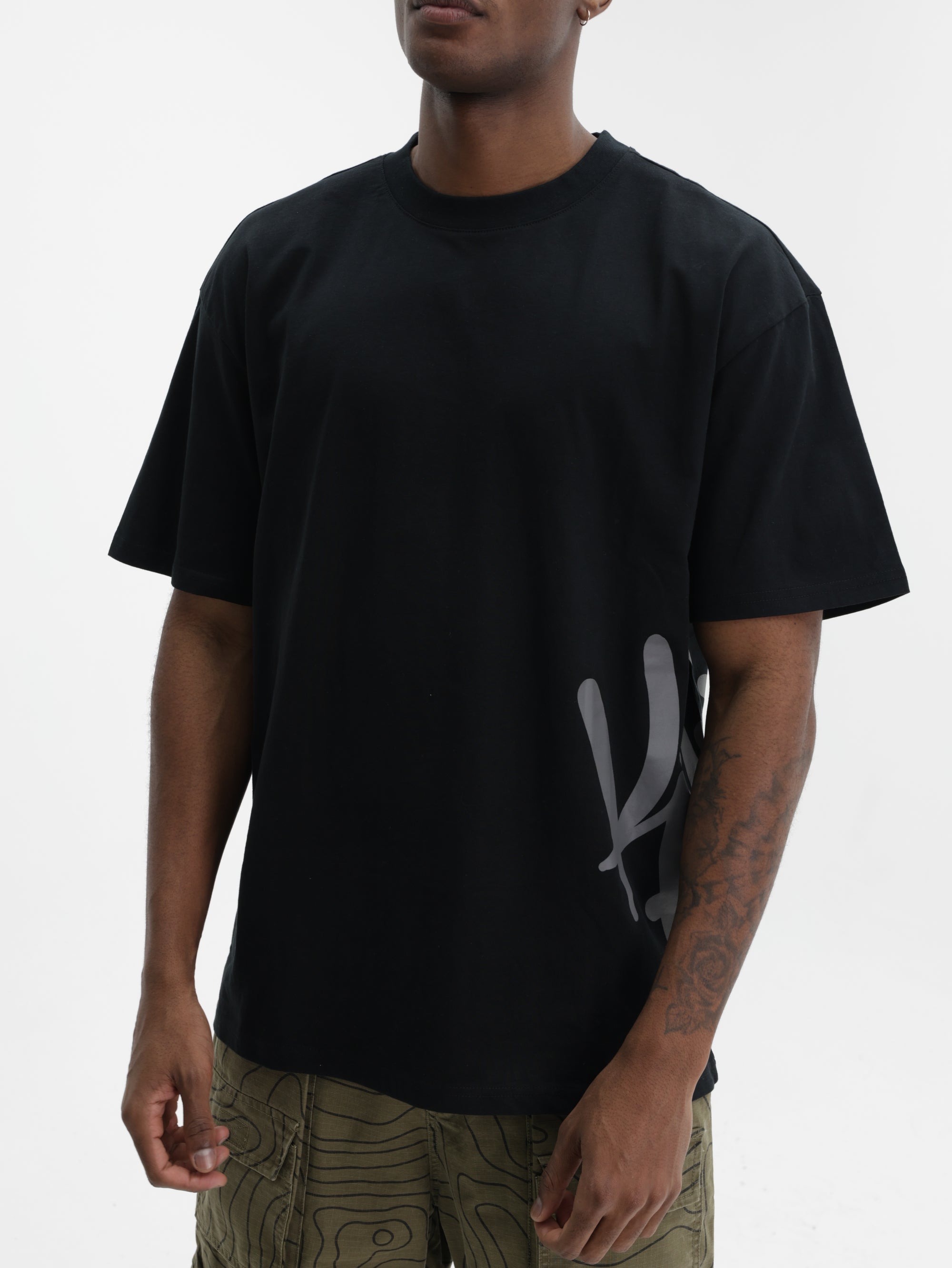 Karl Kani T-Shirt Woven Signature Black
