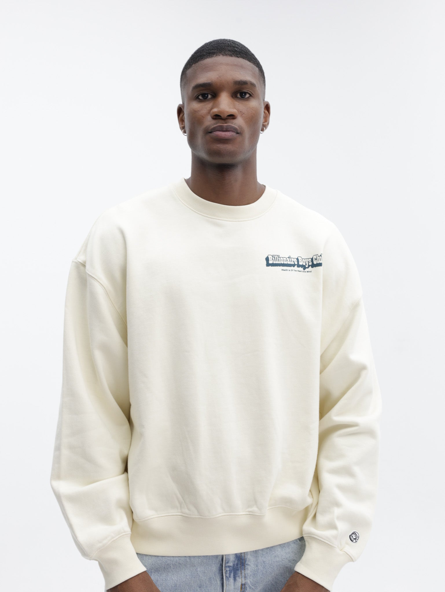 Billionaire Boys Club Sweater Ecru Souvenir Heavy Oversized Crewneck