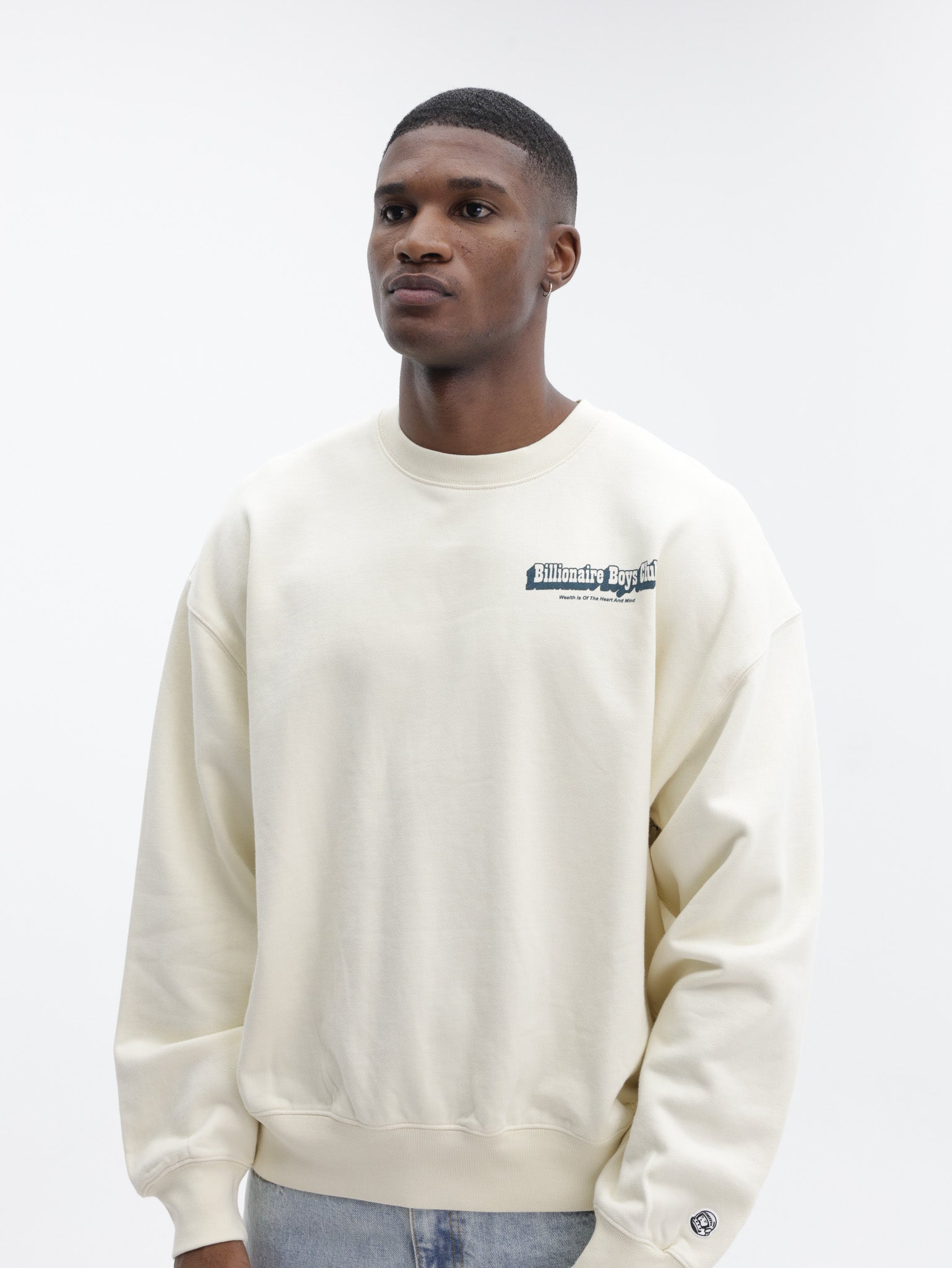 Billionaire Boys Club Sweater Ecru Souvenir Heavy Oversized Crewneck