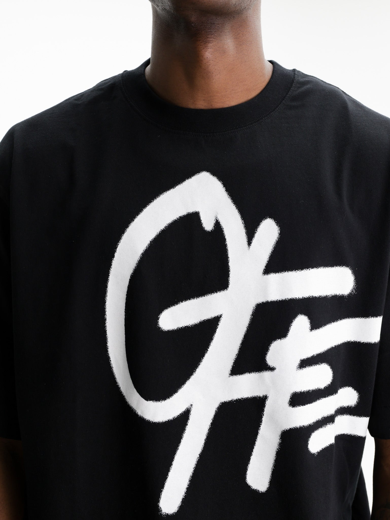 Off - White T-Shirt Shared Spray Logo Black