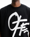 Off - White T-Shirt Shared Spray Logo Black