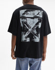 Off - White T-Shirt Rubbed Paint Arrows Black