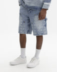 Billionaire Boys Club Denim Shorts Diamonds & Dollars Carpenter Light Wash Blue