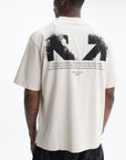 Off - White T-Shirt Half Arrows SS Skate Stone