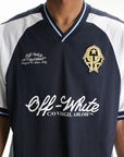 Off - White T-Shirt Soccer V-neck Midnight Blue