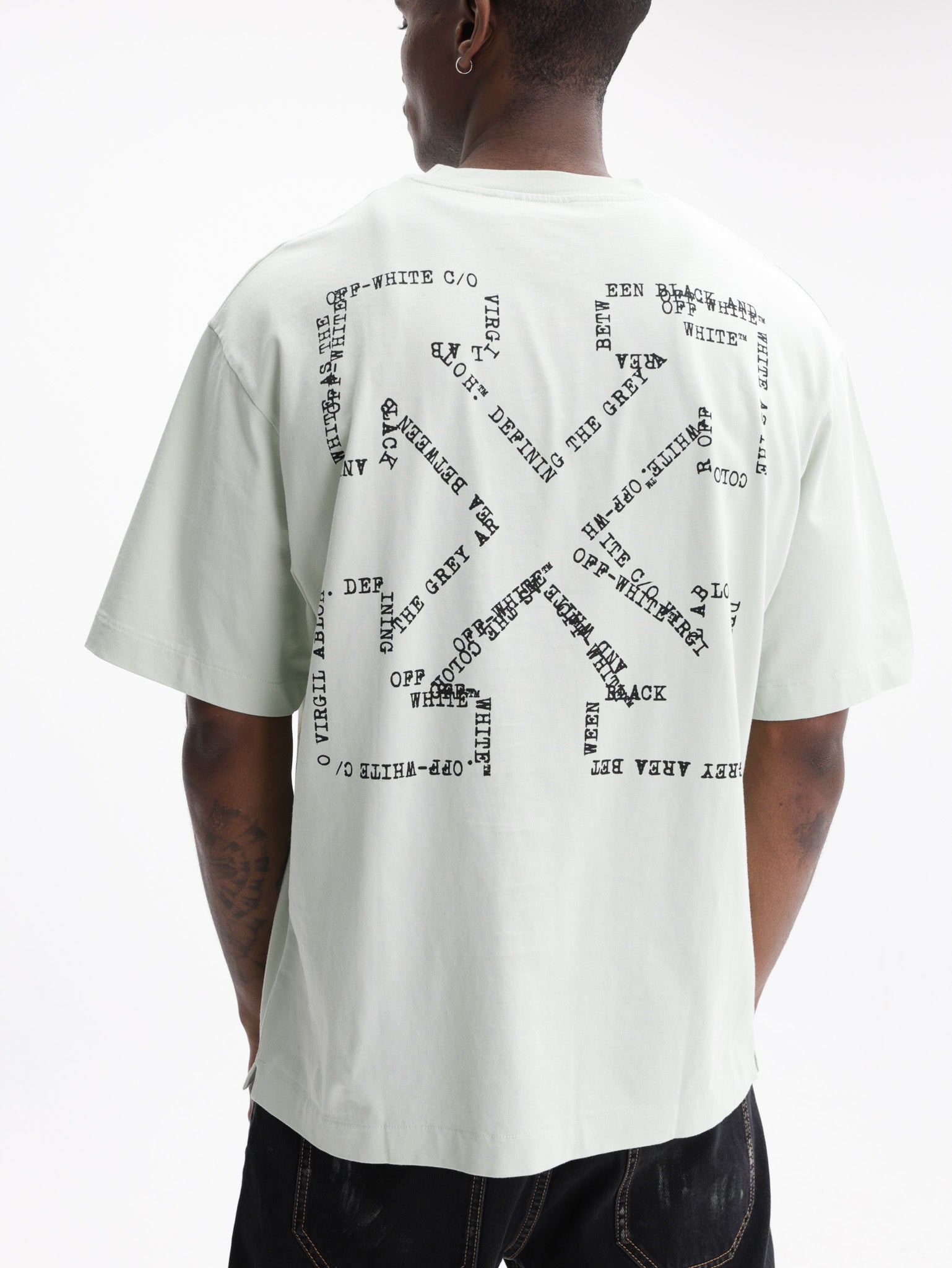 Off - White T-Shirt Type Machine Arrow Mint