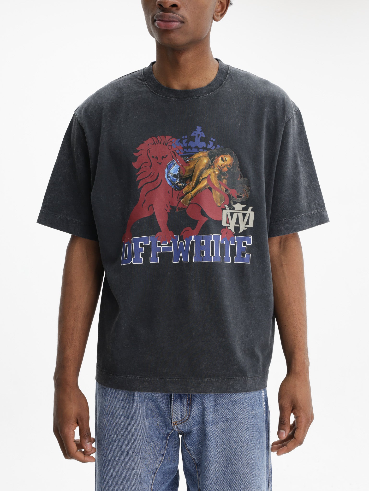 Off - White T-Shirt Royal Girl SS Skate Black