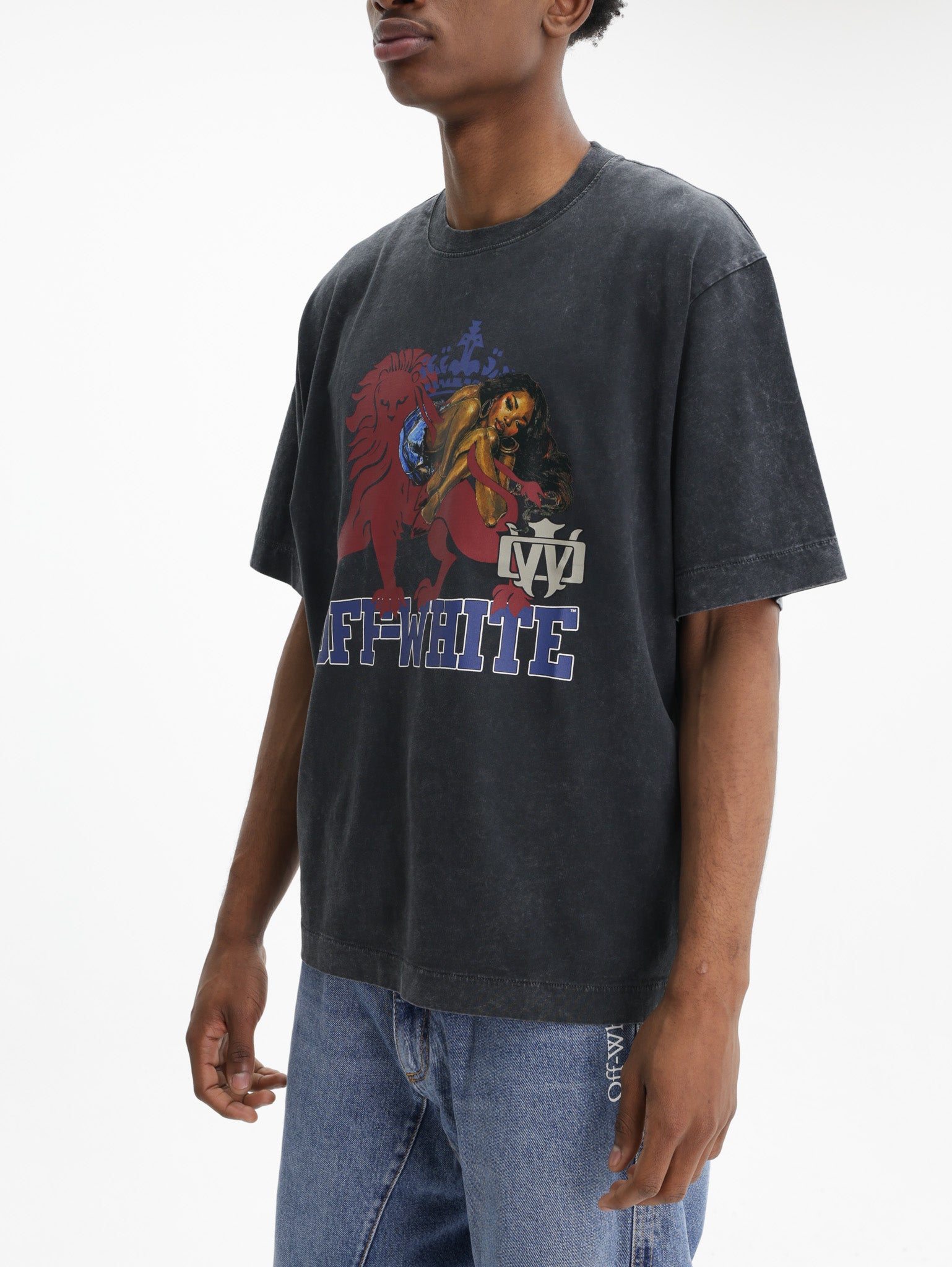 Off - White T-Shirt Royal Girl SS Skate Black