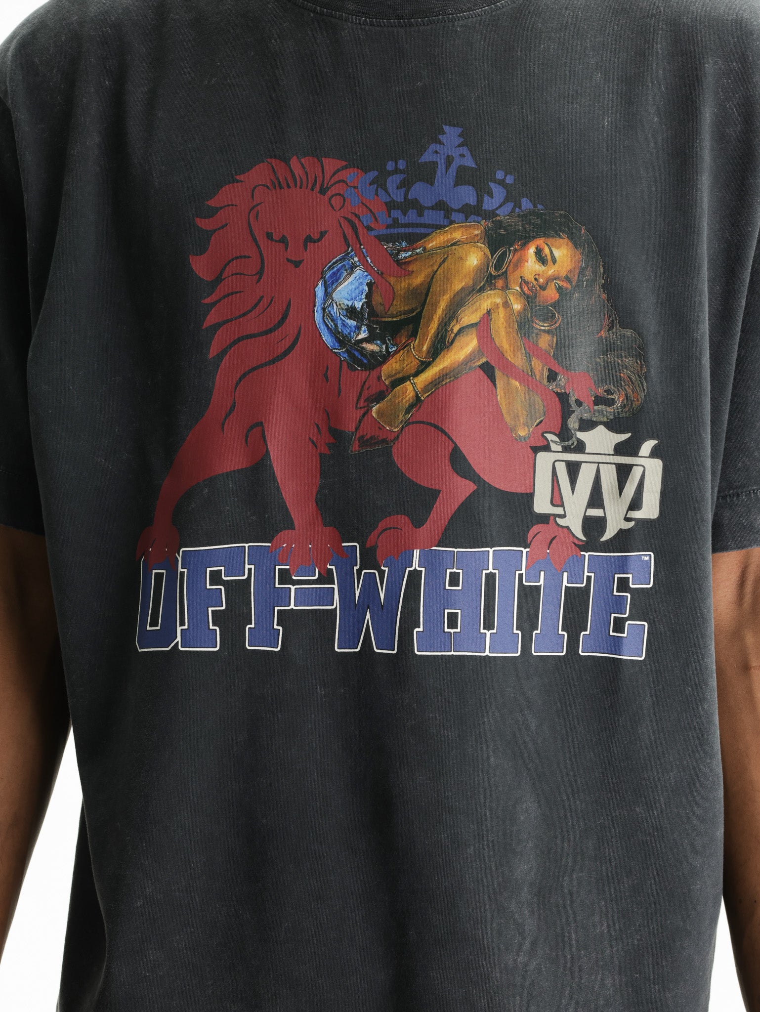 Off - White T-Shirt Royal Girl SS Skate Black