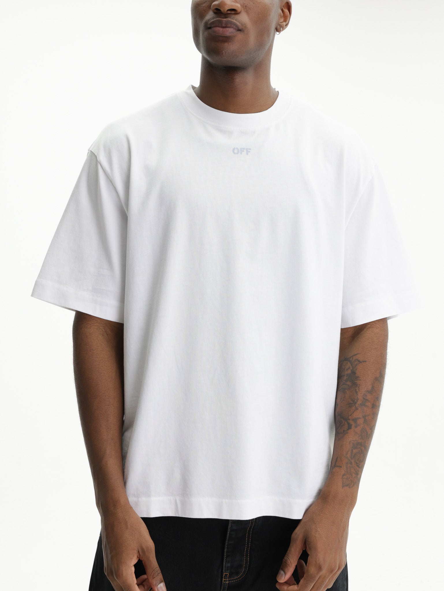 Off - White T-Shirt New Off Stamp Skate White