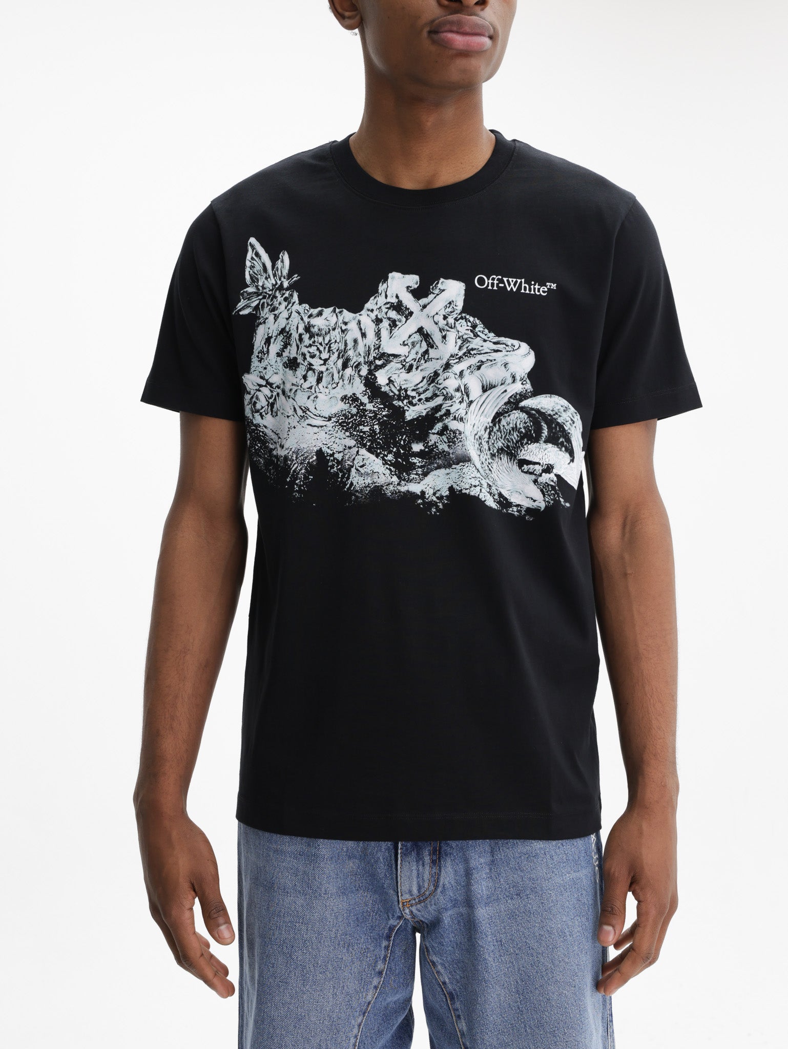 Off - White T-Shirt Eagle Rock SS Slim Black