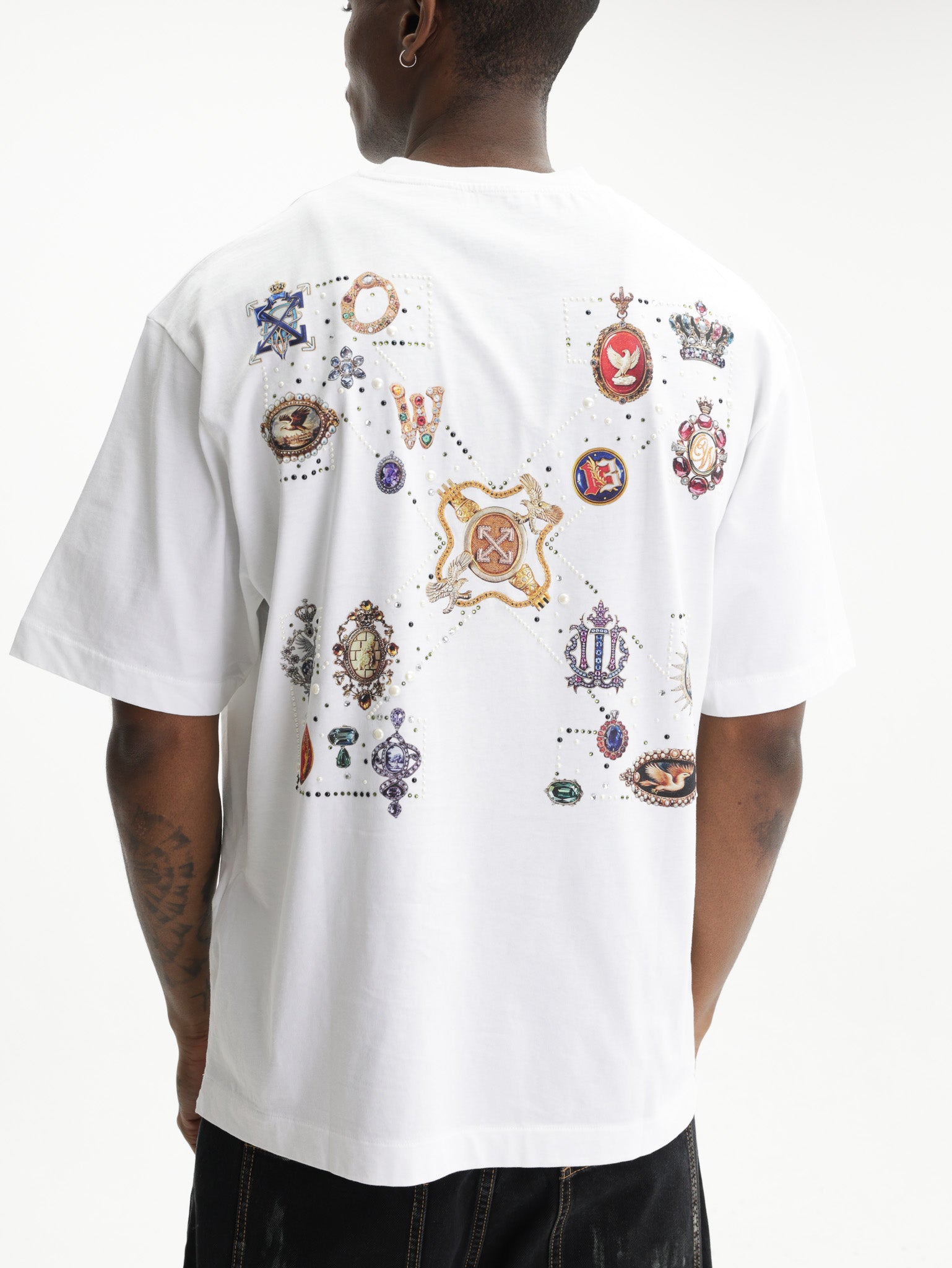 Off - White T-Shirt Jewelry Araldic Arrow White