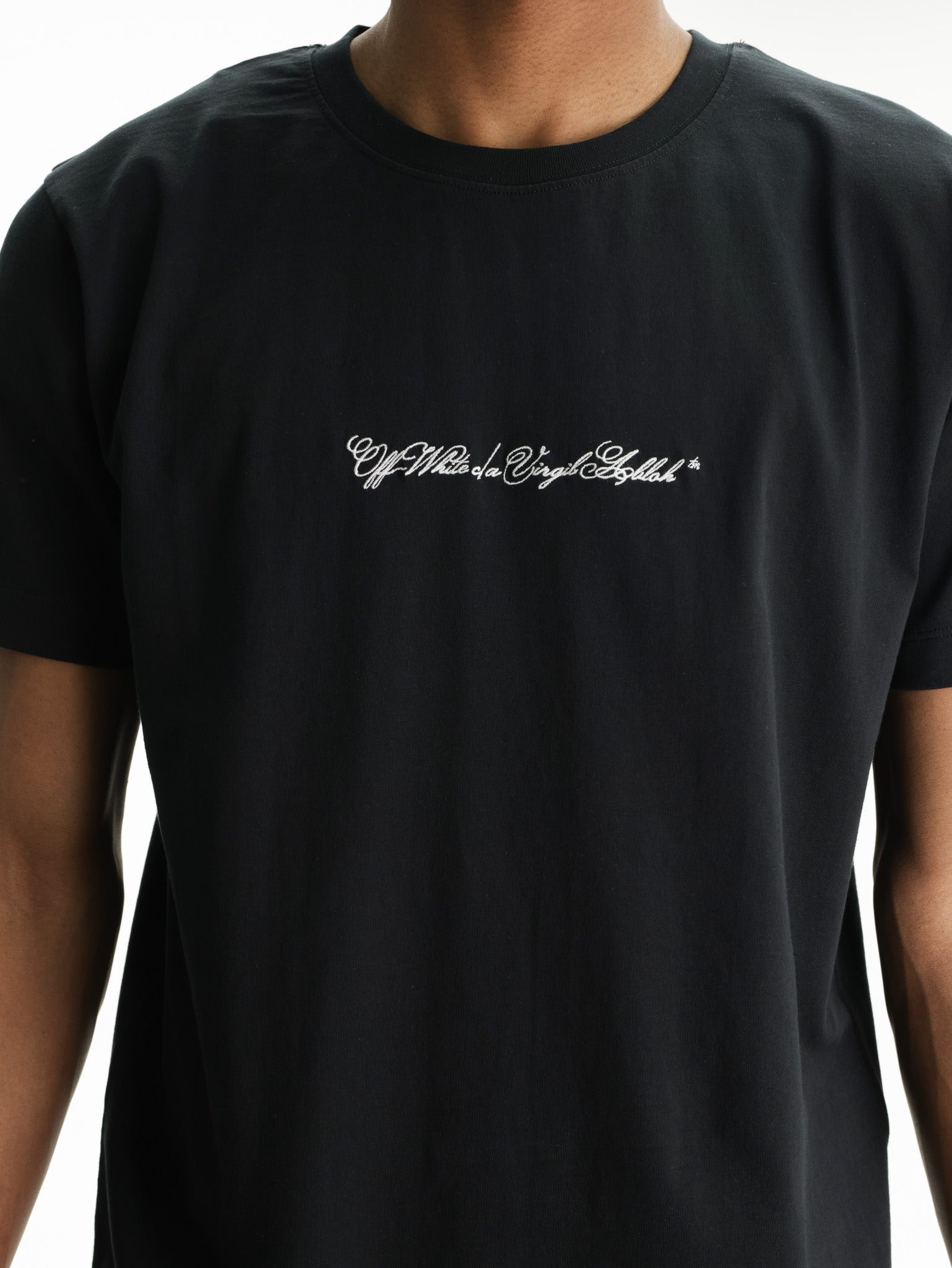 Off - White T-Shirt Script Arrow SS Slim Black