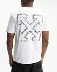 Off - White T-Shirt Script Arrow SS Slim White