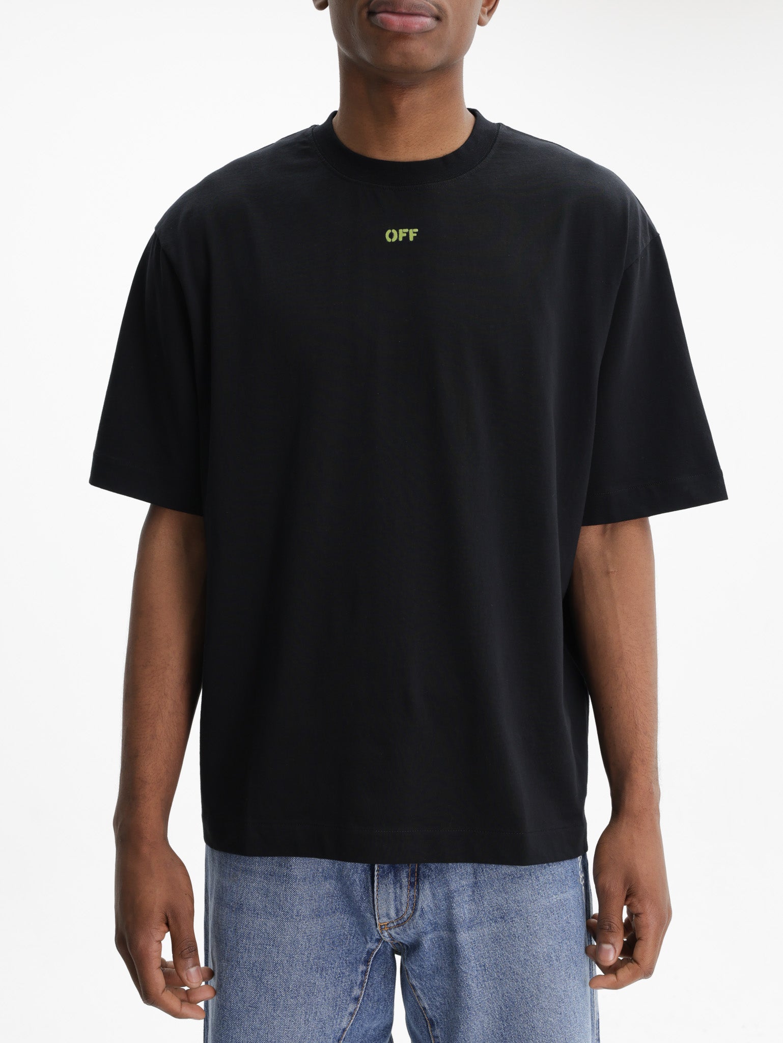 Off - White T-Shirt Dark Slime Arrow Black