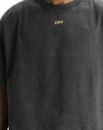 Off - White T-Shirt Fallen Caravaggio Black