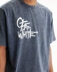 Off - White T-Shirt Skate Vibe Mar Skate Midnight Blue