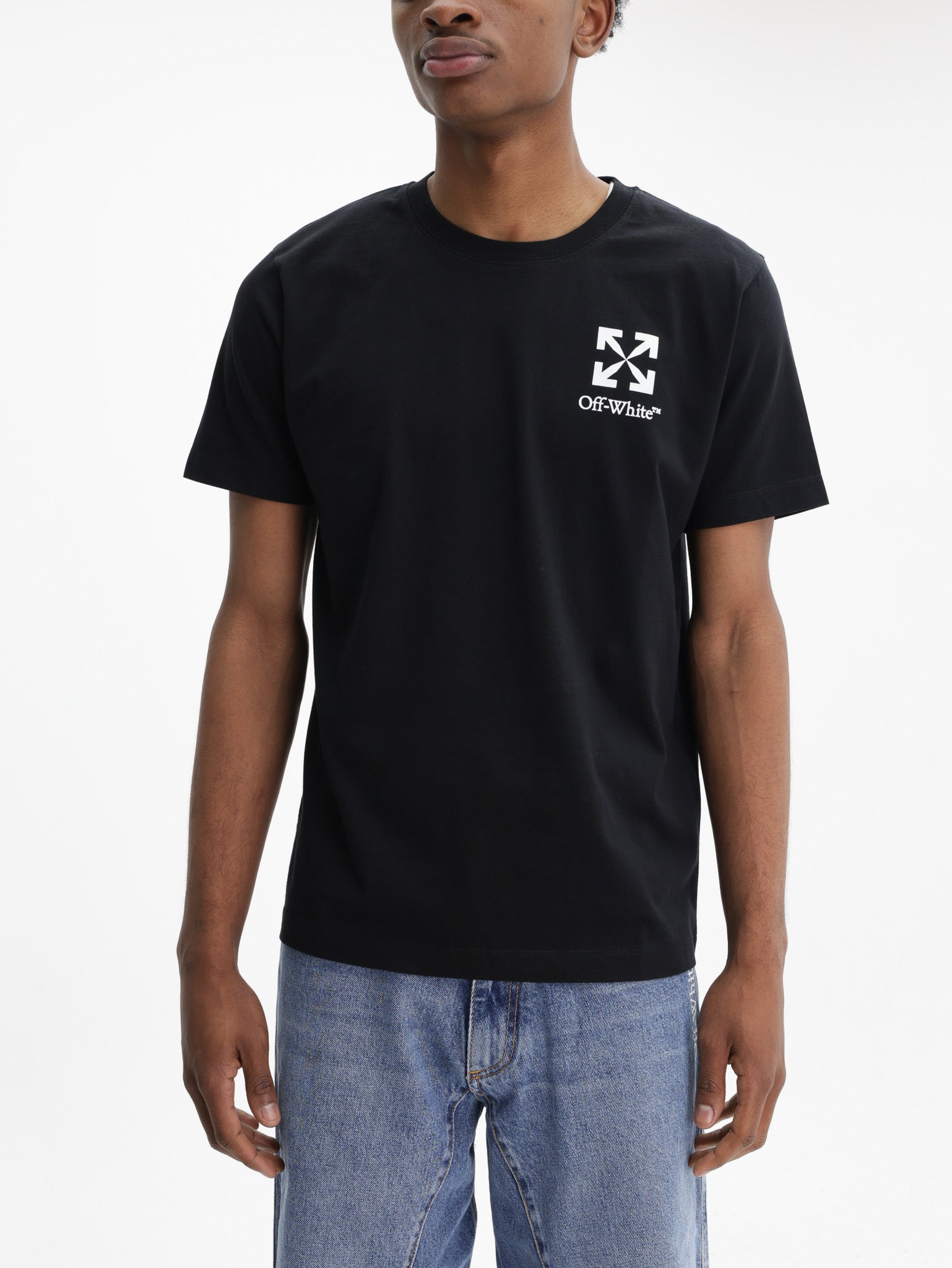Off - White T-Shirt Small Arrow Slim Black